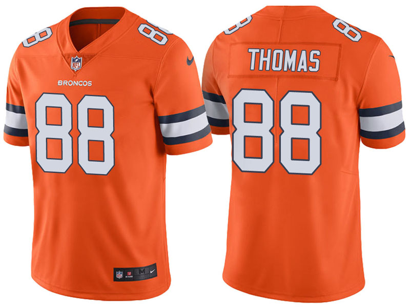 Denver Broncos #88 Demaryius Thomas Orange Vapor Untouchable Color Rush Limited Jersey