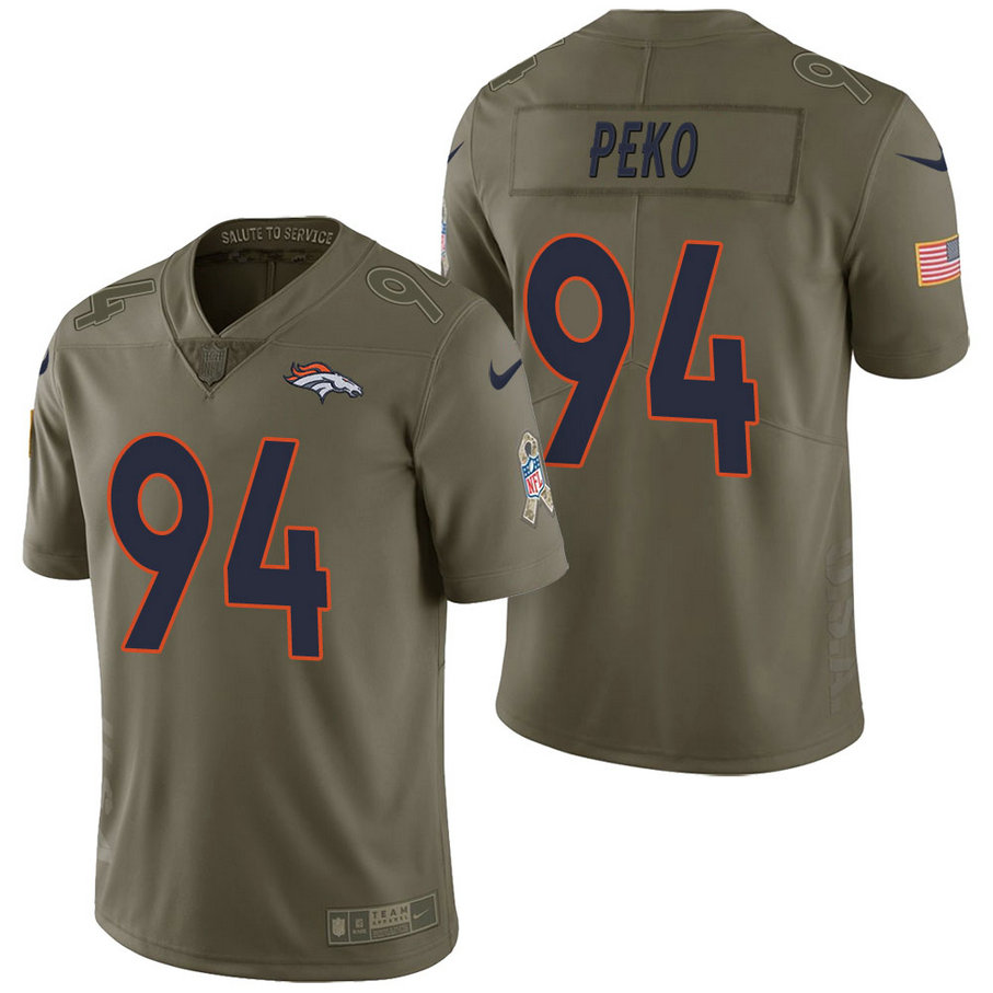 Denver Broncos #94 Domata Peko Olive 2017 Salute to Service Limited Jersey Denver Broncos #94 Domata Peko Olive 2017 Salute to Service Limited Jersey