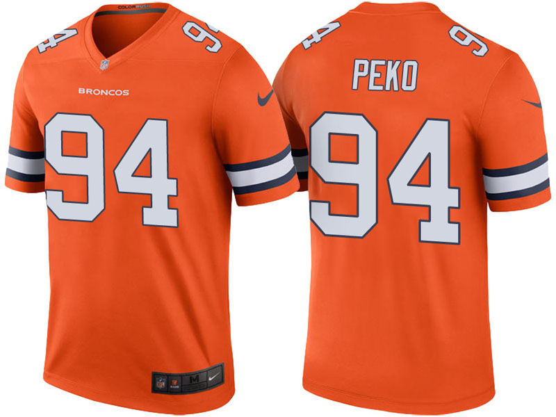 Denver Broncos #94 Domata Peko Orange Color Rush Legend Jersey Denver Broncos #94 Domata Peko Orange Color Rush Legend Jersey