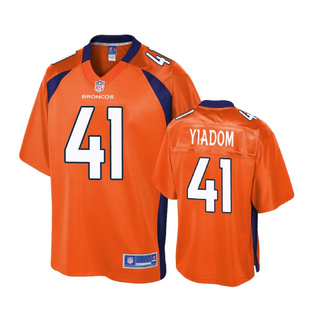 Youth Denver Broncos #41 Isaac Yiadom Orange Player 2018 Draft Jersey
