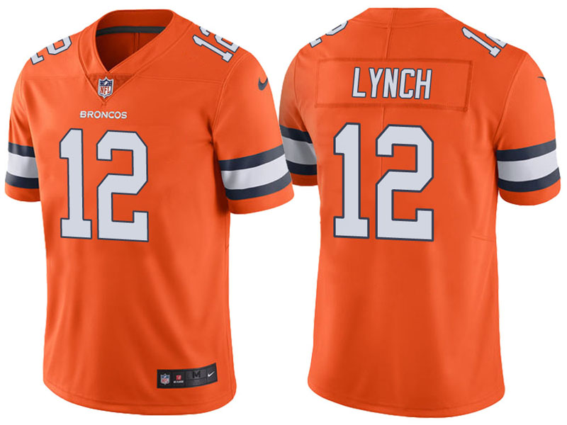 Denver Broncos #12 Paxton Lynch Orange Vapor Untouchable Color Rush Limited Jersey