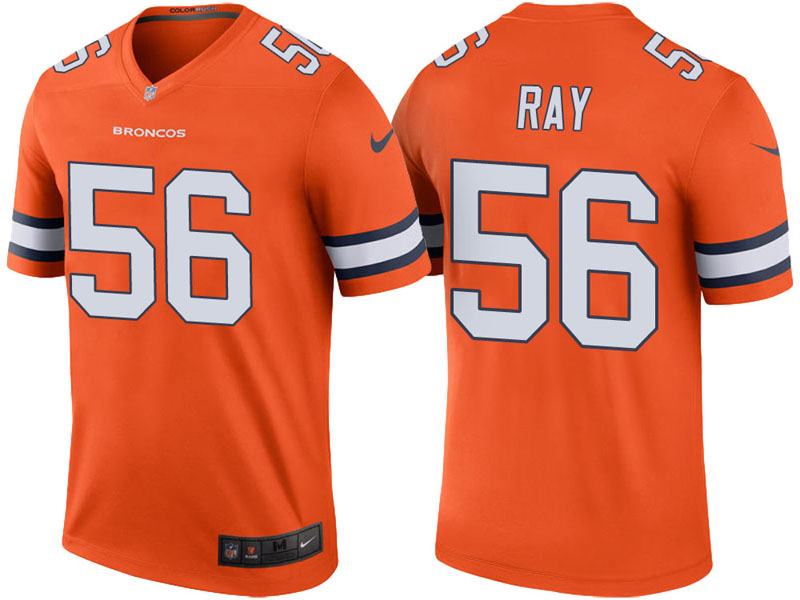 Denver Broncos #56 Shane Ray Orange Color Rush Legend Jersey