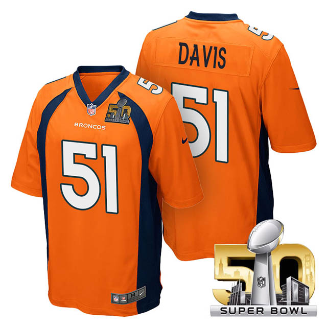 Youth Denver Broncos #51 Todd Davis Orange 2016 Super Bowl 50 Game Jersey Youth Denver Broncos #51 Todd Davis Orange 2016 Super Bowl 50 Game Jersey