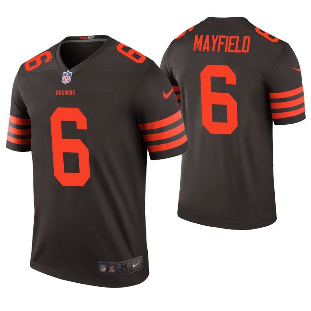 Cleveland Browns #6 Baker Mayfield Brown Color Rush Legend Jersey Cleveland Browns #6 Baker Mayfield Brown Color Rush Legend Jersey