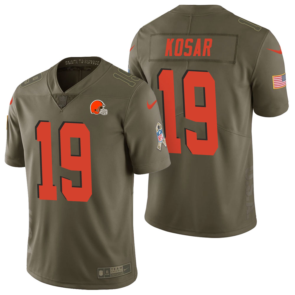 Cleveland Browns #19 Bernie Kosar Olive 2017 Salute to Service Limited Jersey Cleveland Browns #19 Bernie Kosar Olive 2017 Salute to Service Limited Jersey