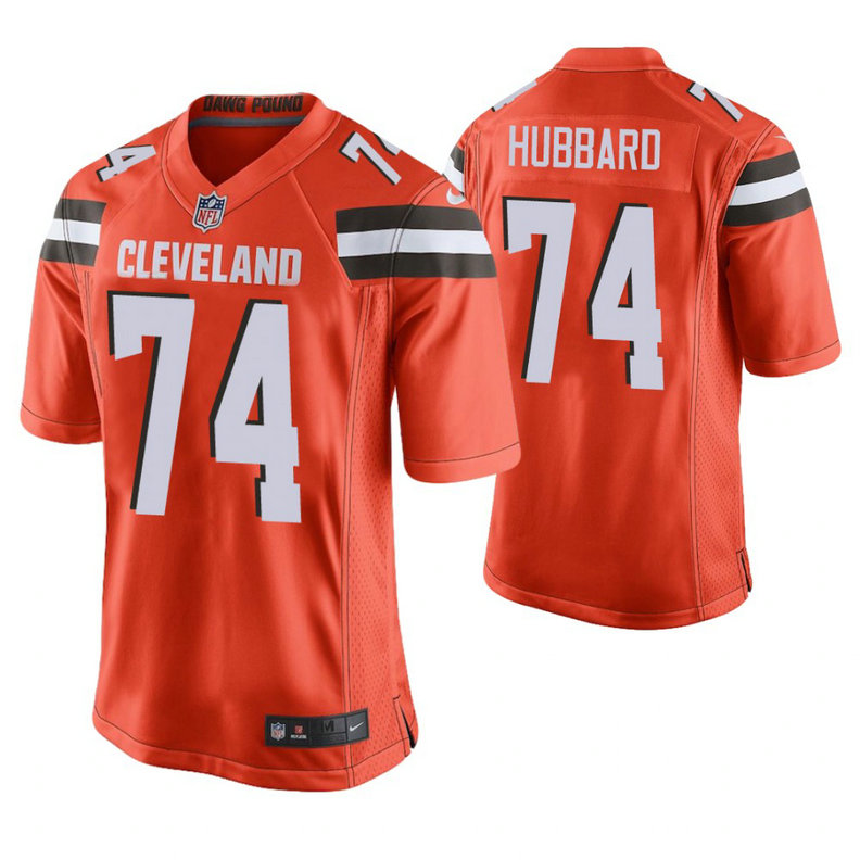 Cleveland Browns #74 Chris Hubbard Orange Alternate Game Jersey Cleveland Browns #74 Chris Hubbard Orange Alternate Game Jersey