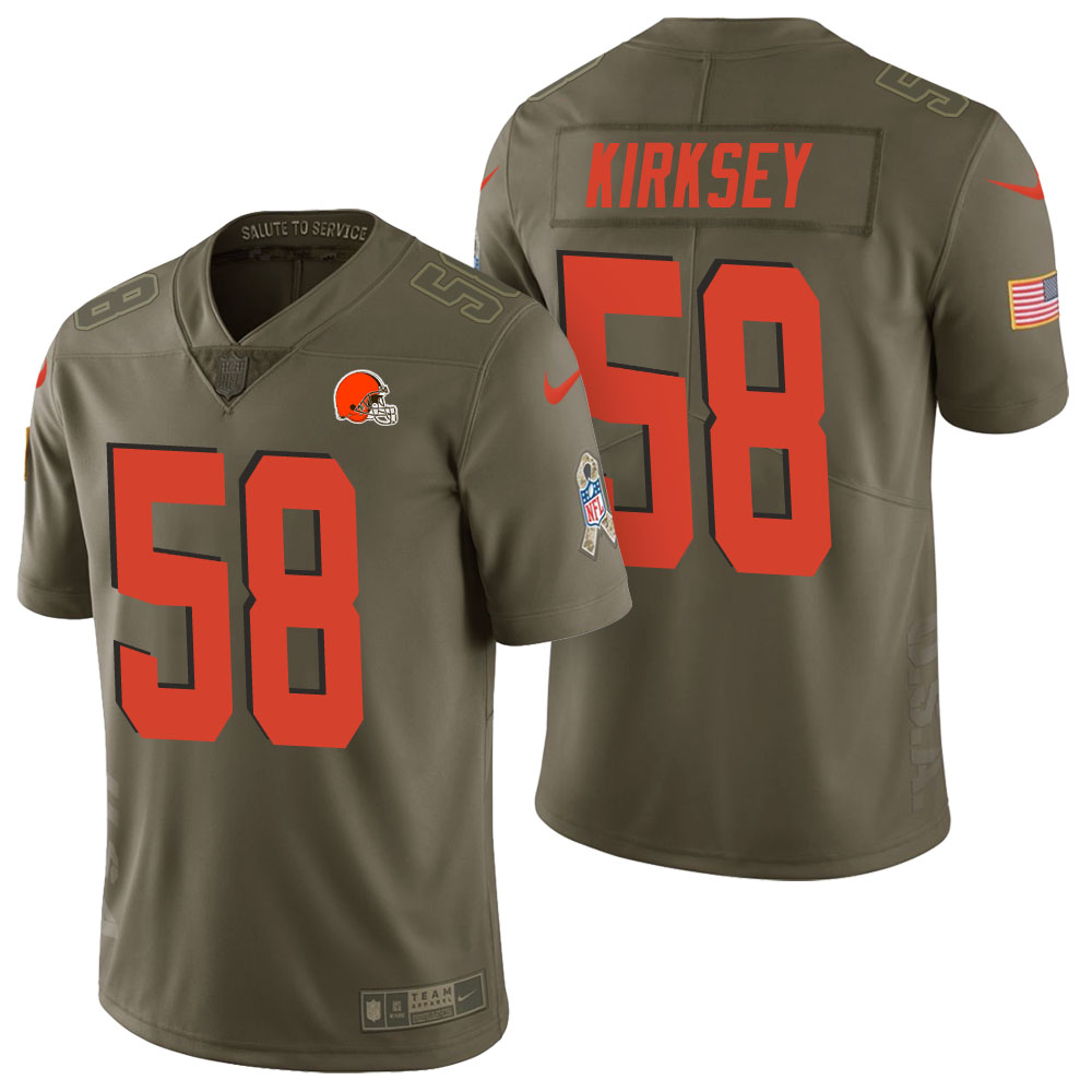 Cleveland Browns #58 Christian Kirksey Olive 2017 Salute to Service Limited Jersey Cleveland Browns #58 Christian Kirksey Olive 2017 Salute to Service Limited Jersey