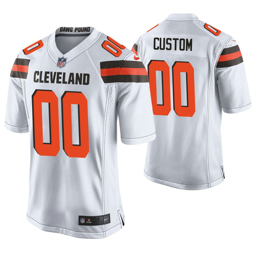 Cleveland Browns White Game Customized Jersey Cleveland Browns White Game Customized Jersey