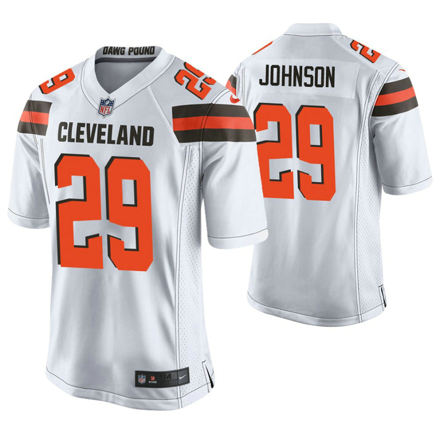 Cleveland Browns #29 Duke Johnson White Game Jersey