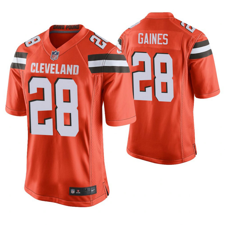 Cleveland Browns #28 E. J. Gaines Orange Alternate Game Jersey Cleveland Browns #28 E. J. Gaines Orange Alternate Game Jersey