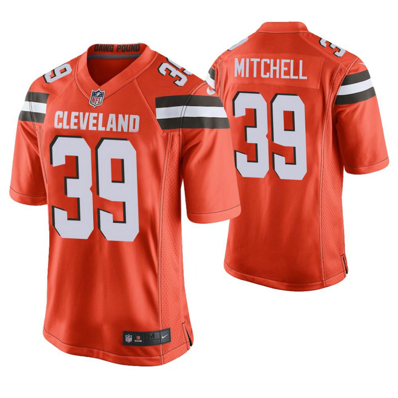 Cleveland Browns #39 Terrance Mitchell Orange Alternate Game Jersey Cleveland Browns #39 Terrance Mitchell Orange Alternate Game Jersey