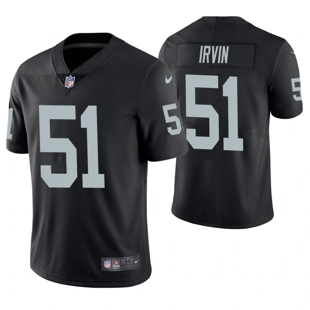 Oakland Raiders #51 Bruce Irvin Black Vapor Untouchable Limited Jersey
