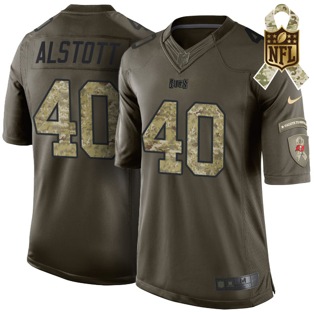 Tampa Bay Buccaneers #40 Mike Alstott Green Camo Salute To Service Limited Jersey Tampa Bay Buccaneers #40 Mike Alstott Green Camo Salute To Service Limited Jersey