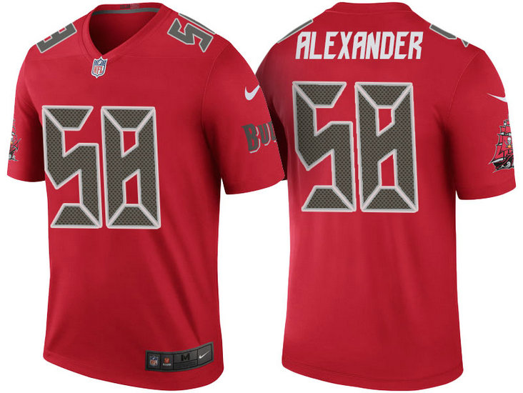 Tampa Bay Buccaneers #58 Kwon Alexander Red Color Rush Legend Jersey Tampa Bay Buccaneers #58 Kwon Alexander Red Color Rush Legend Jersey