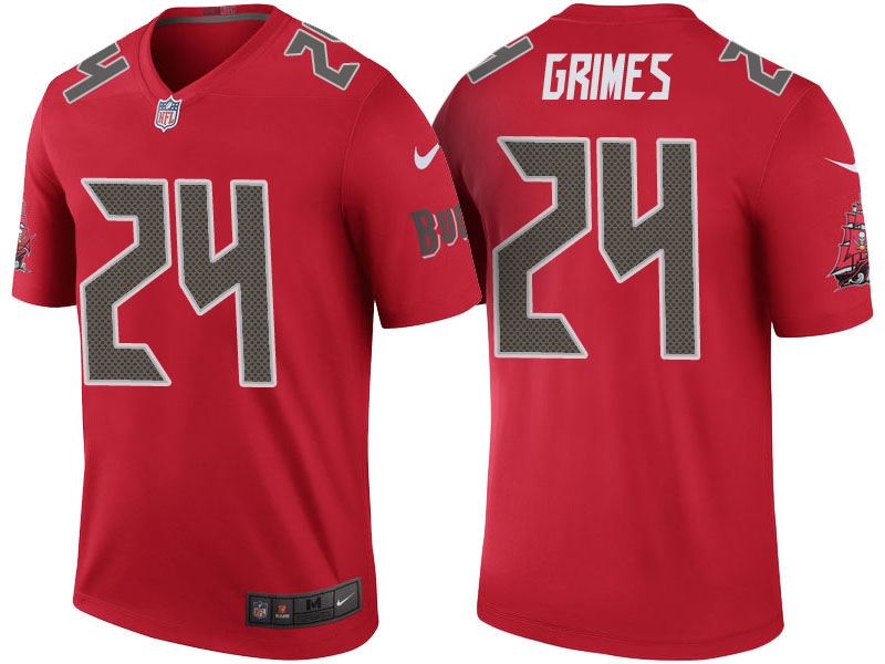 Tampa Bay Buccaneers #24 Brent Grimes Red Color Rush Legend Jersey Tampa Bay Buccaneers #24 Brent Grimes Red Color Rush Legend Jersey