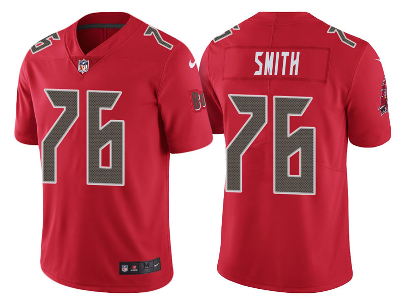 Tampa Bay Buccaneers #76 Donovan Smith Red Vapor Untouchable Color Rush Limited Jersey