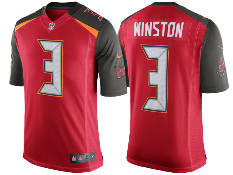 Tampa Bay Buccaneers #3 Jameis Winston Red Speed Machine Limited Player Jersey