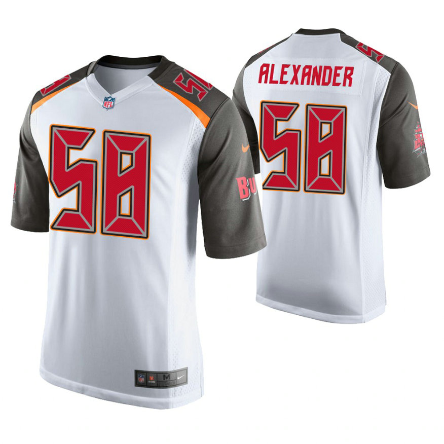 Tampa Bay Buccaneers #58 Kwon Alexander White Game Jersey Tampa Bay Buccaneers #58 Kwon Alexander White Game Jersey