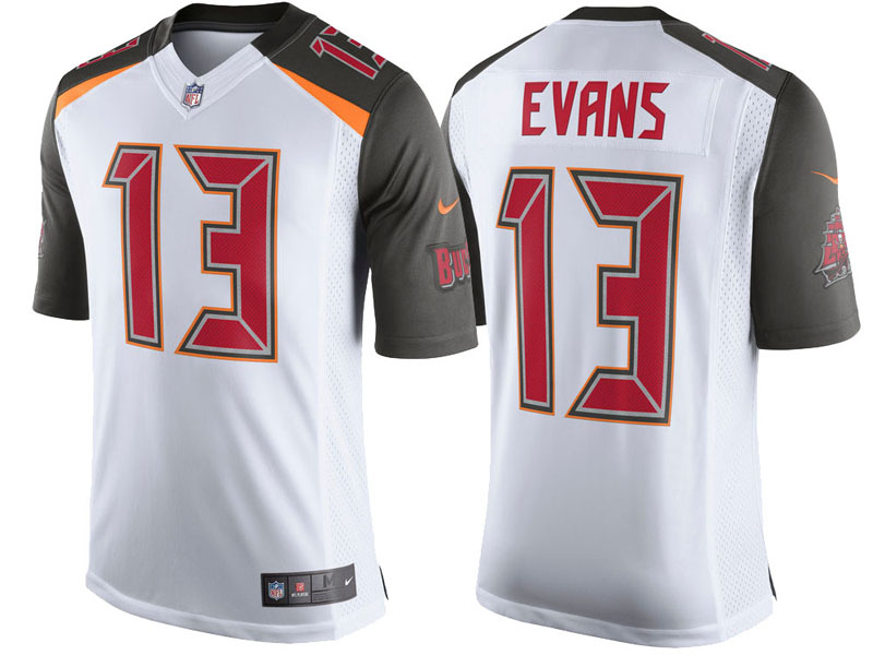 Tampa Bay Buccaneers #13 Mike Evans White Speed Machine Limited Player Jersey