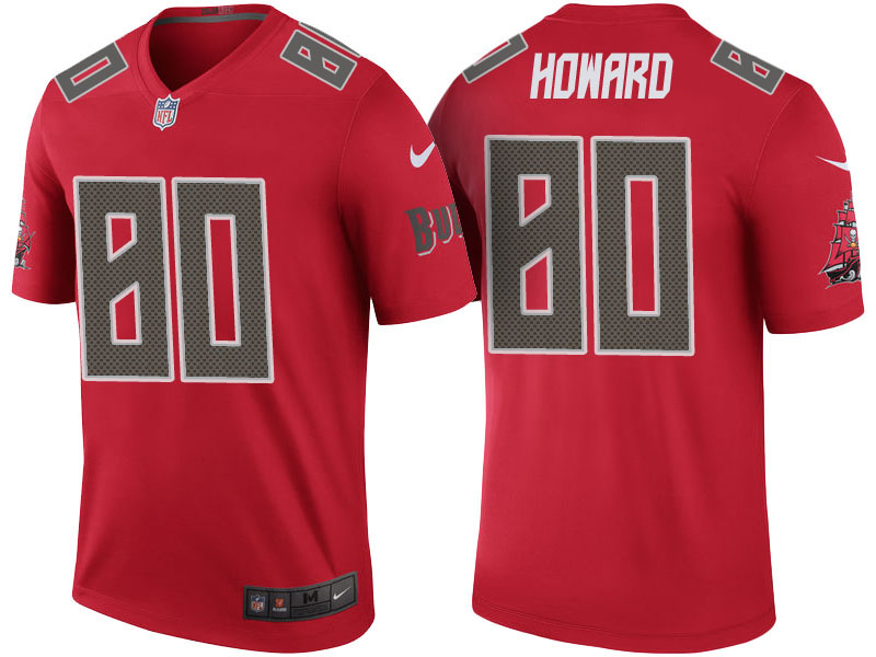 Tampa Bay Buccaneers #80 O.J. Howard Red Color Rush Legend Jersey