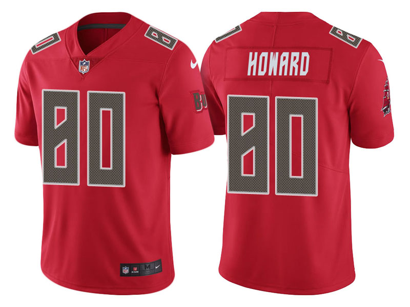 Tampa Bay Buccaneers #80 O.J. Howard Red Vapor Untouchable Color Rush Limited Jersey