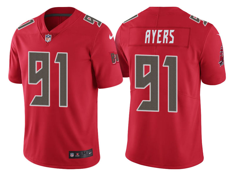 Tampa Bay Buccaneers #91 Robert Ayers Red Vapor Untouchable Color Rush Limited Jersey Tampa Bay Buccaneers #91 Robert Ayers Red Vapor Untouchable Color Rush Limited Jersey