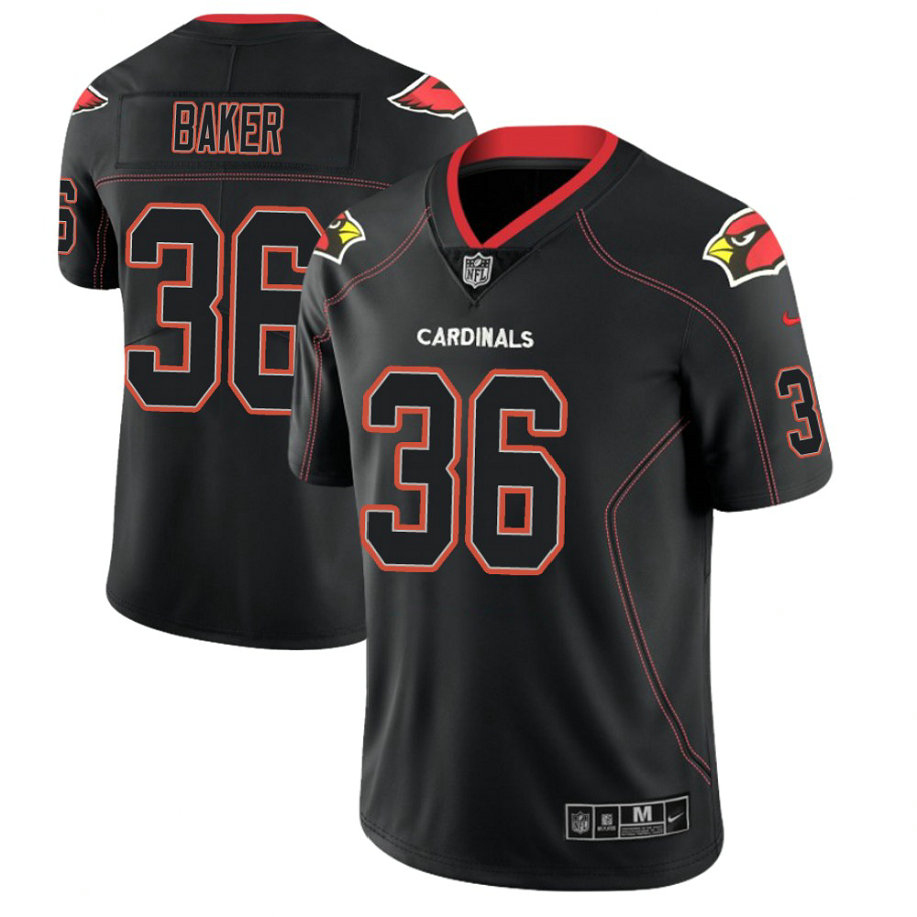 Arizona Cardinals #36 Budda Baker 2018 Lights Out Color Rush Limited Black Jersey