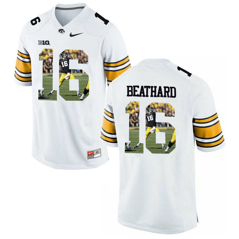 C.J. Beathard #16 Iowa Hawkeyes White College Football Jersey