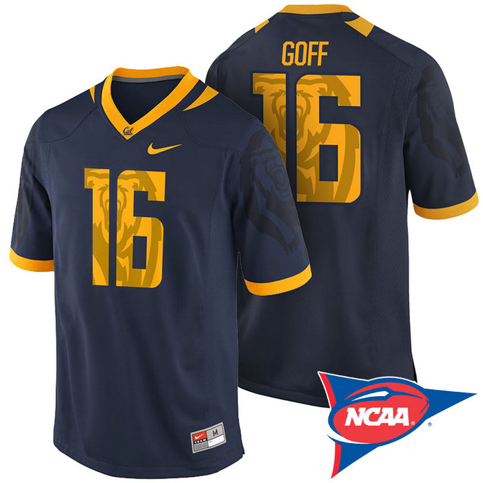 Cal Bears #16 Jared Goff Navy Player College Football Jersey Cal Bears #16 Jared Goff Navy Player College Football Jersey