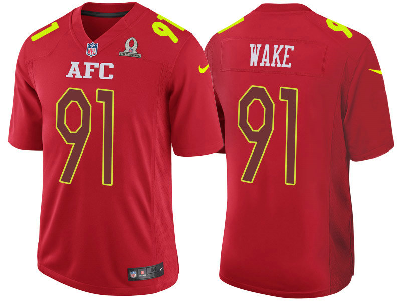 2017 Pro Bowl AFC #91 Cameron Wake Red Game Jersey 2017 Pro Bowl AFC #91 Cameron Wake Red Game Jersey