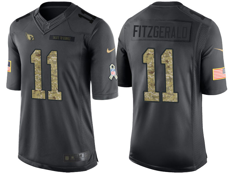 Arizona Cardinals #11 Larry Fitzgerald Camo Anthracite 2016 Salute to Service Limited Jersey Arizona Cardinals #11 Larry Fitzgerald Camo Anthracite 2016 Salute to Service Limited Jersey