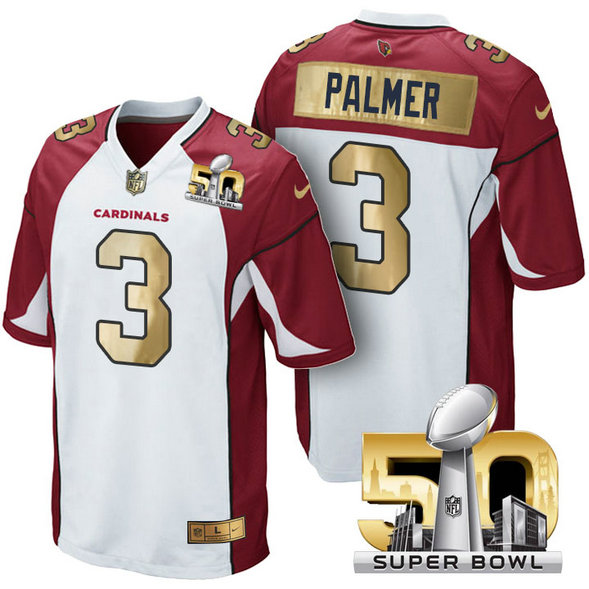 Arizona Cardinals #3 Carson Palmer White Super Bowl 50 Limited Jersey (Pre-Order)