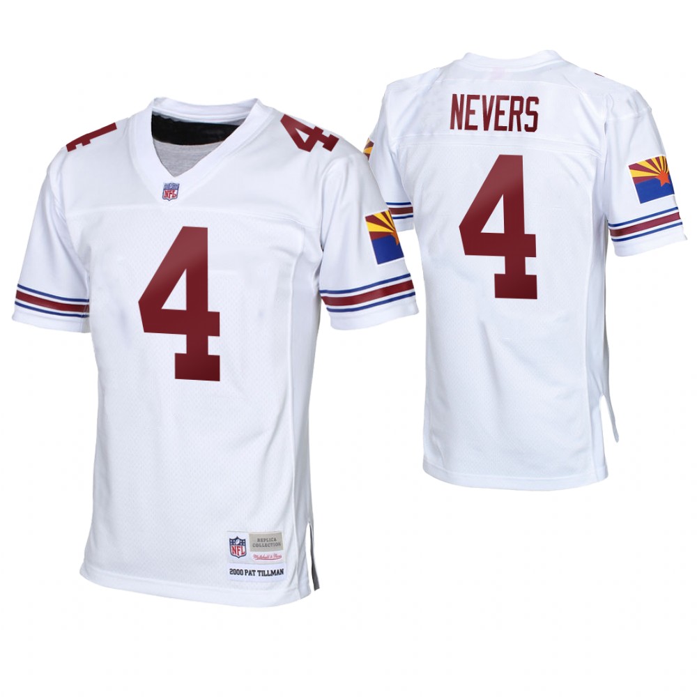 Arizona Cardinals #4 Ernie Nevers White Vintage Replica Retired Player Jersey Arizona Cardinals #4 Ernie Nevers White Vintage Replica Retired Player Jersey
