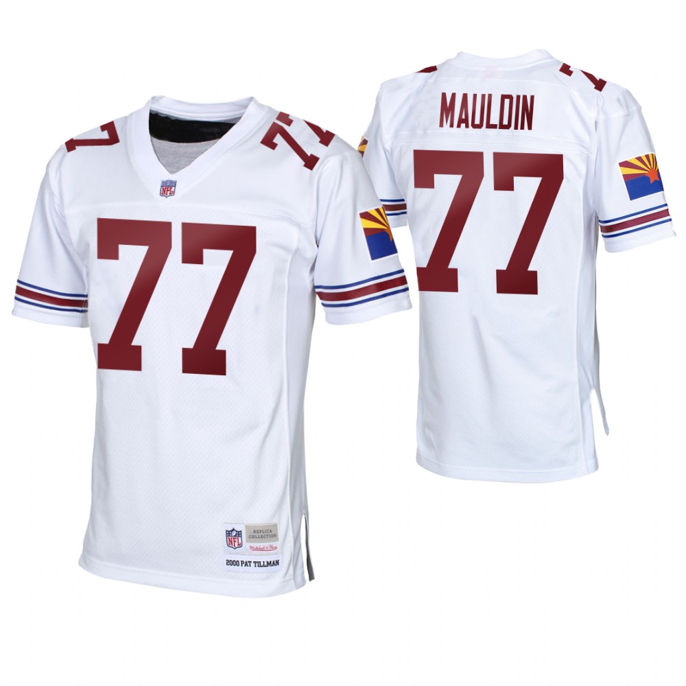 Arizona Cardinals #77 Stan Mauldin White Vintage Replica Retired Player Jersey