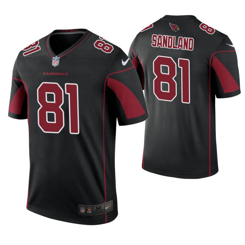 Arizona Cardinals #81 Beau Sandland Black Color Rush Legend Jersey