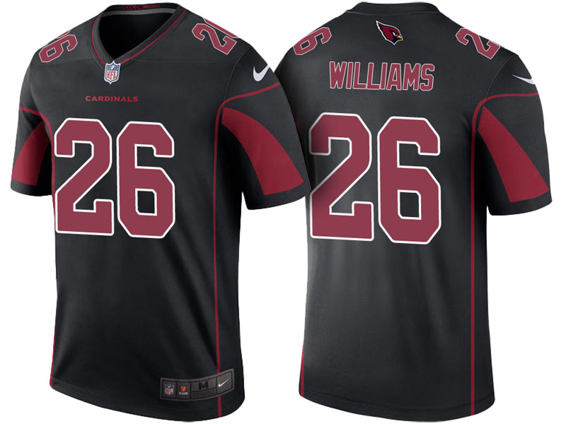 Arizona Cardinals #26 Brandon Williams Black Color Rush Legend Jersey Arizona Cardinals #26 Brandon Williams Black Color Rush Legend Jersey