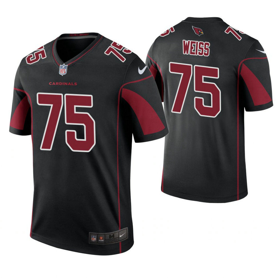 Arizona Cardinals #75 Brant Weiss Black Color Rush Legend Jersey