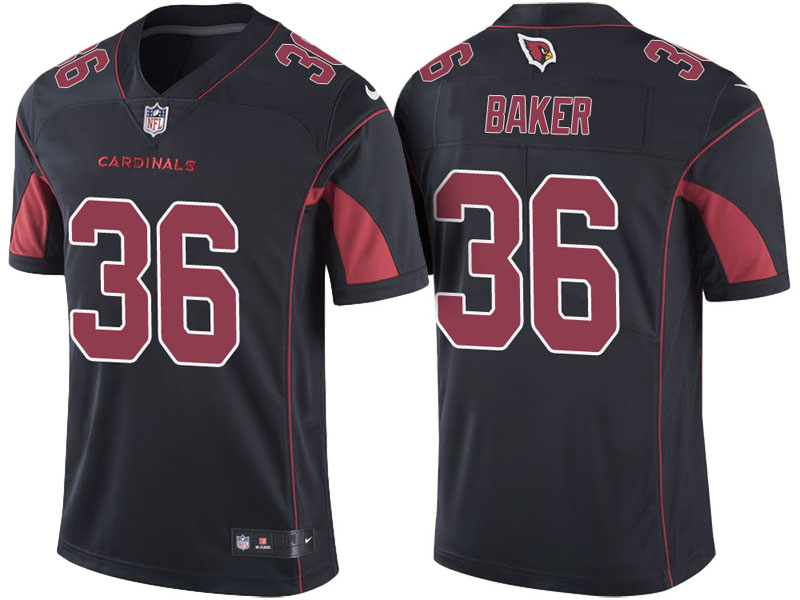 Arizona Cardinals #36 Budda Baker Black Vapor Untouchable Color Rush Limited Jersey