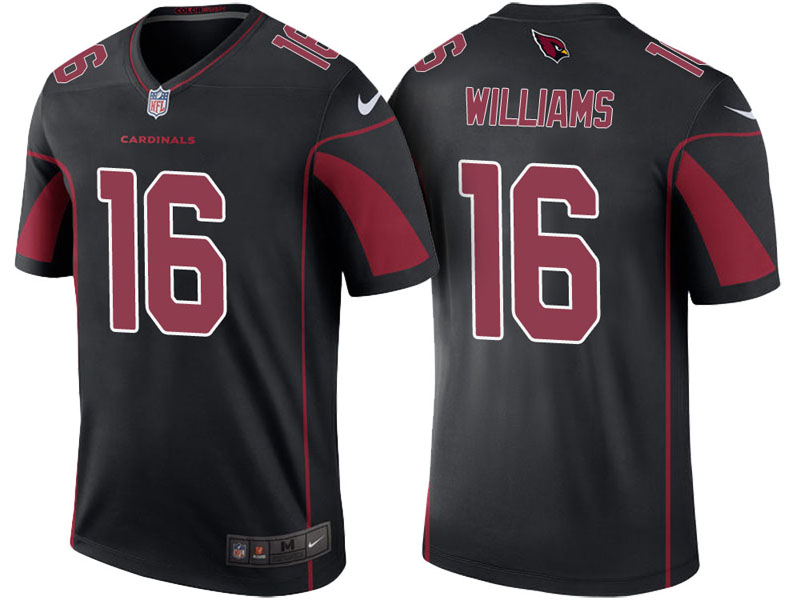 Arizona Cardinals #16 Chad Williams Black Color Rush Legend Jersey Arizona Cardinals #16 Chad Williams Black Color Rush Legend Jersey
