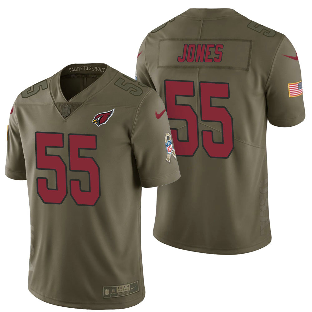 Arizona Cardinals #55 Chandler Jones Olive 2017 Salute to Service Limited Jersey