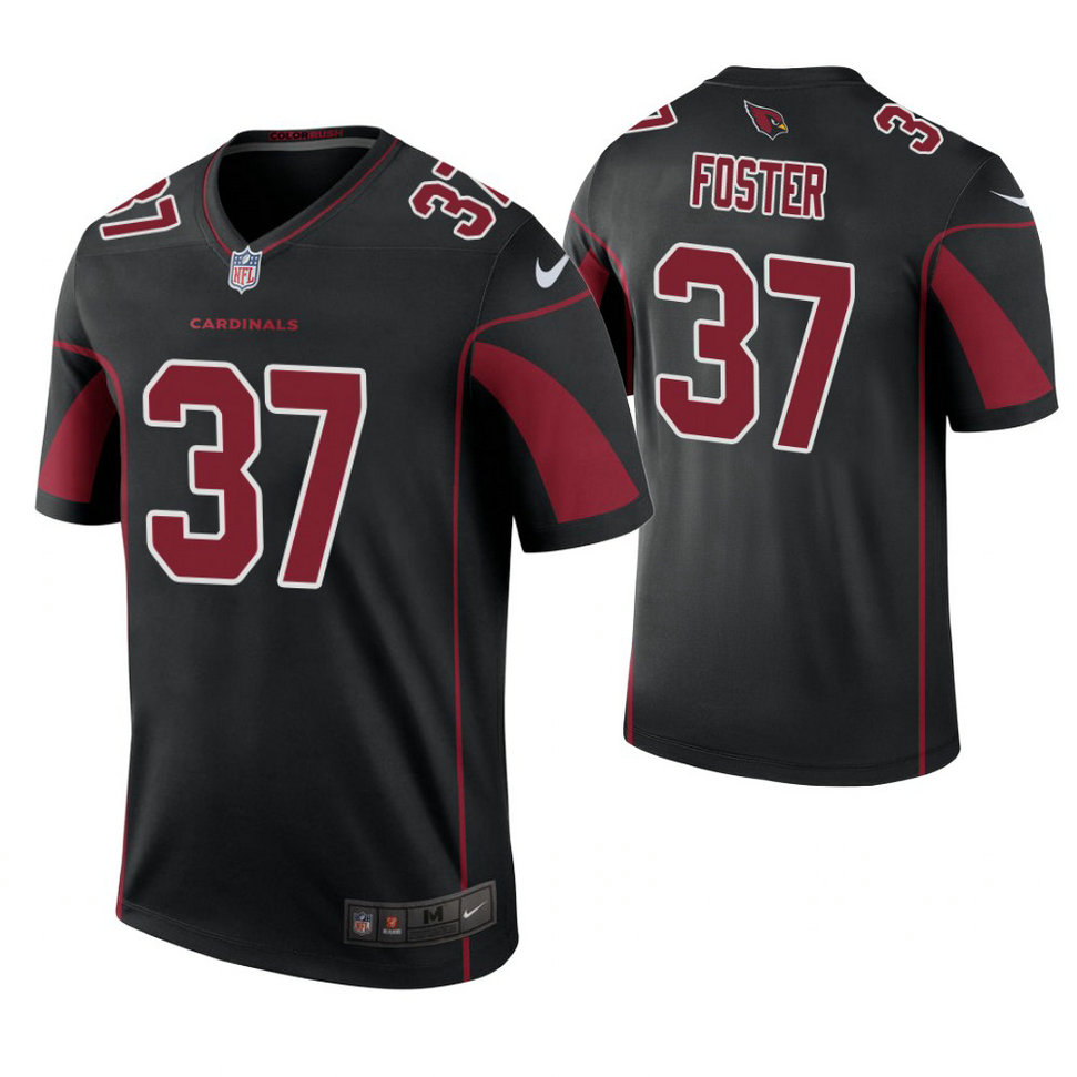 Arizona Cardinals #37 D. J. Foster Black Color Rush Legend Jersey