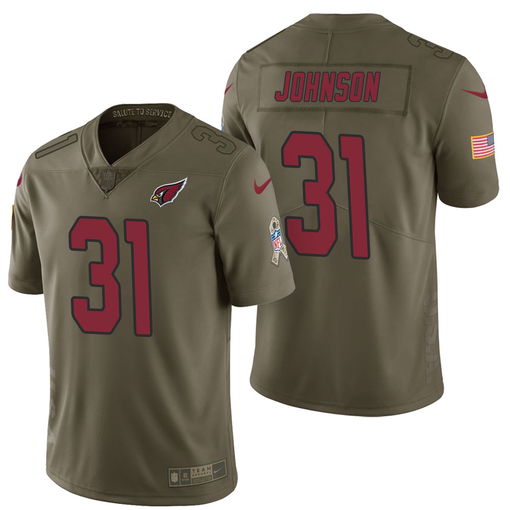 Arizona Cardinals #31 David Johnson Olive 2017 Salute to Service Limited Jersey