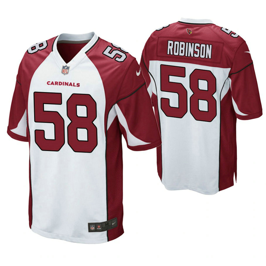 Arizona Cardinals #58 Edmond Robinson White Game Jersey Arizona Cardinals #58 Edmond Robinson White Game Jersey