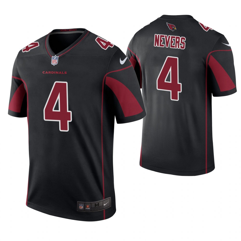 Arizona Cardinals #4 Ernie Nevers Black Color Rush Legend Retired Player Jersey Arizona Cardinals #4 Ernie Nevers Black Color Rush Legend Retired Player Jersey