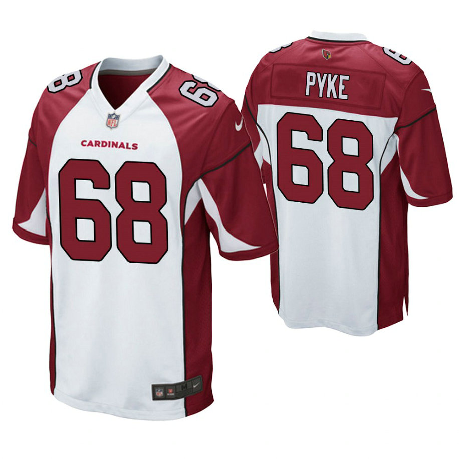 Arizona Cardinals #68 Greg Pyke White Game Jersey Arizona Cardinals #68 Greg Pyke White Game Jersey