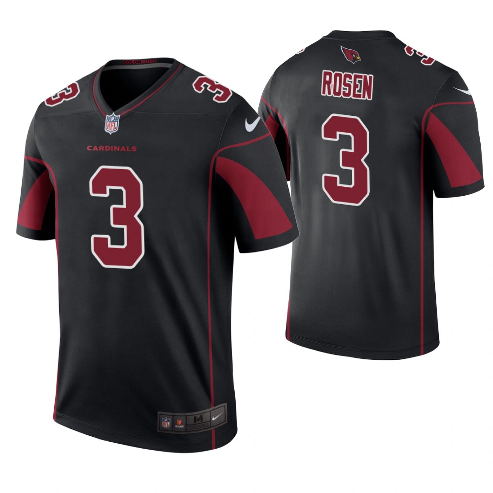 Arizona Cardinals #3 Josh Rosen Black Color Rush Legend Jersey Arizona Cardinals #3 Josh Rosen Black Color Rush Legend Jersey