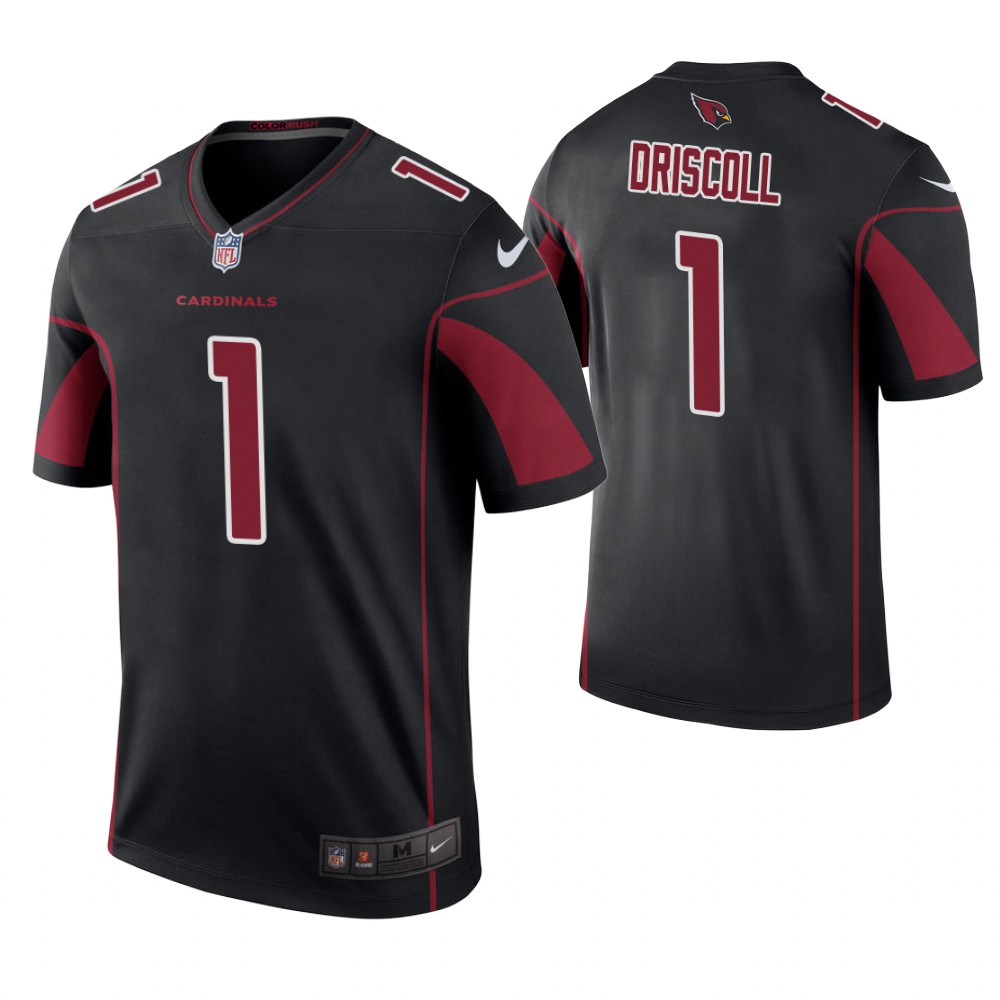 Arizona Cardinals #1 Paddy Driscoll Black Color Rush Legend Retired Player Jersey Arizona Cardinals #1 Paddy Driscoll Black Color Rush Legend Retired Player Jersey