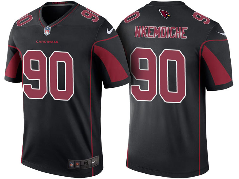 Arizona Cardinals #90 Robert Nkemdiche Black Color Rush Legend Jersey