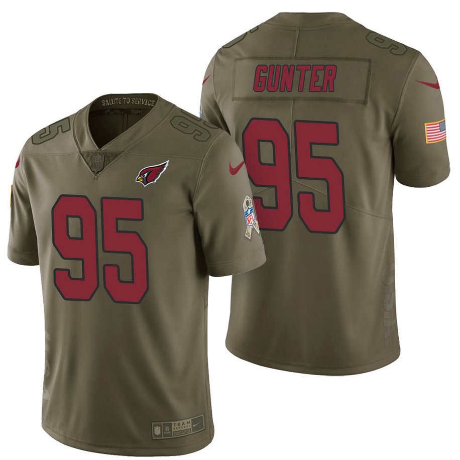 Arizona Cardinals #95 Rodney Gunter Olive 2017 Salute to Service Limited Jersey Arizona Cardinals #95 Rodney Gunter Olive 2017 Salute to Service Limited Jersey