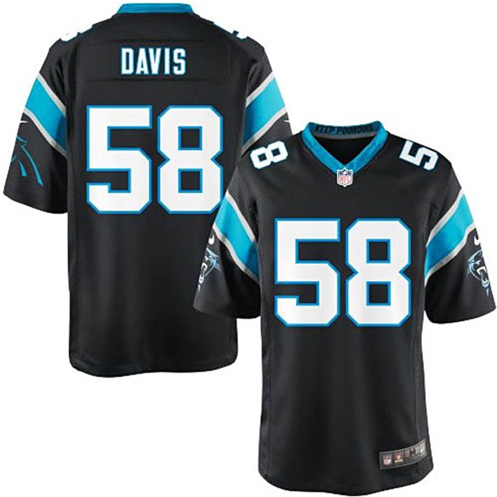 Carolina Panthers #58 Thomas Davis Sr Black Limited Jersey Carolina Panthers #58 Thomas Davis Sr Black Limited Jersey